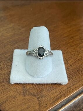 Sterling Silver 925 Sapphire Ring - Elegant Women's Jewelry
